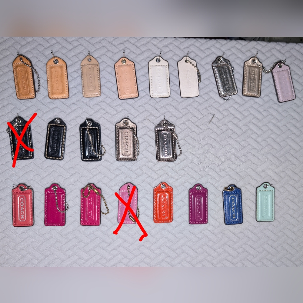 Coach Leather Bag Size Hang Tags Collection